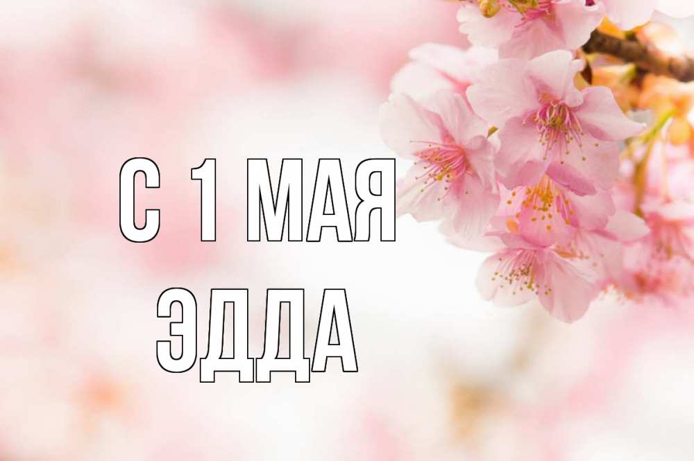 Открытка на каждый день с именем, Эдда С 1 мая С 1 мая Прикольная открытка с пожеланием онлайн скачать бесплатно 
