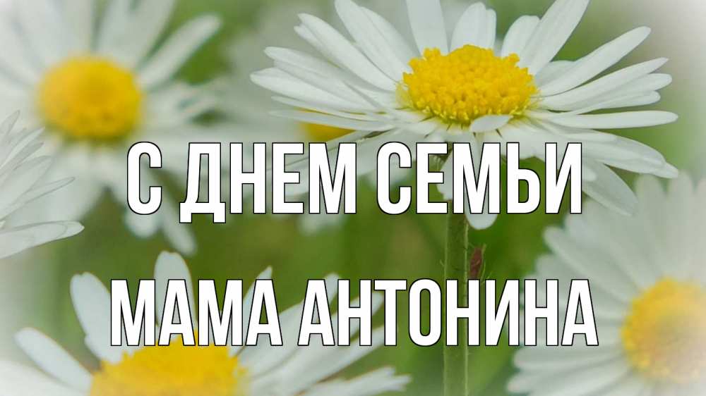 Открытка на каждый день с именем, Мама-Антонина С днем семьи с днем семьи  1 Прикольная открытка с пожеланием онлайн скачать бесплатно 