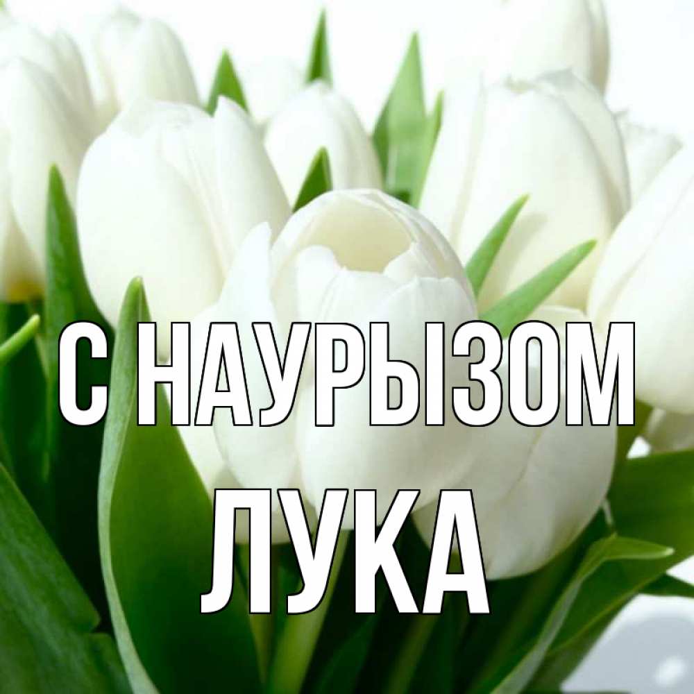 Открытка на каждый день с именем, Лука С наурызом цветы Прикольная открытка с пожеланием онлайн скачать бесплатно 