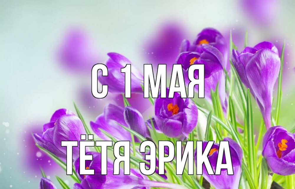 Открытка на каждый день с именем, Тётя-Эрика С 1 мая 1 мая Прикольная открытка с пожеланием онлайн скачать бесплатно 