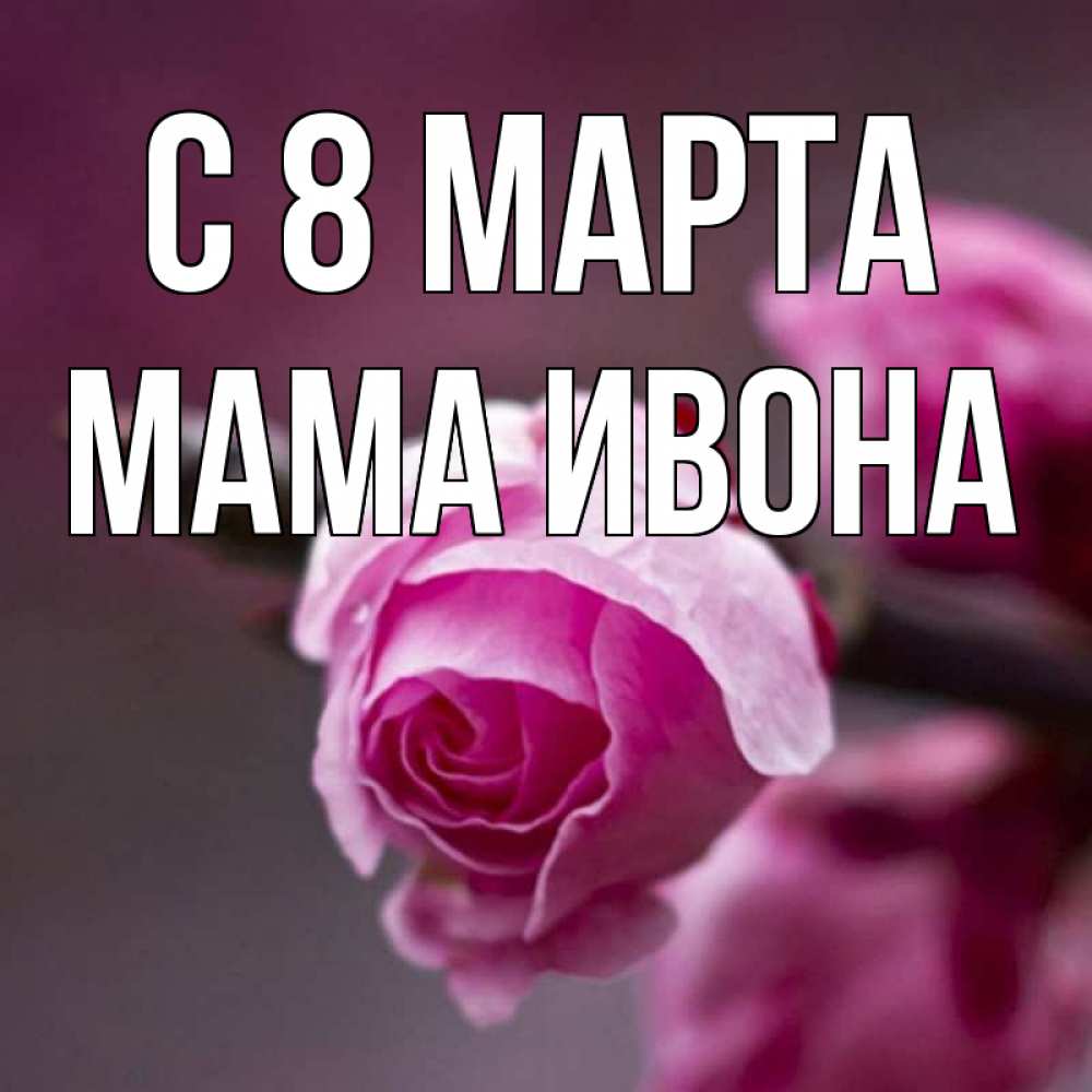 Открытка на каждый день с именем, Мама-Ивона С 8 МАРТА весна Прикольная открытка с пожеланием онлайн скачать бесплатно 