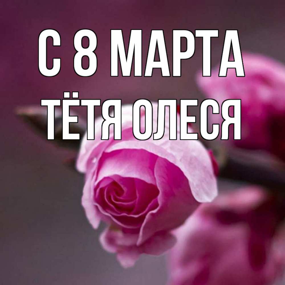 Открытка на каждый день с именем, Тётя-Олеся С 8 марта весна Прикольная открытка с пожеланием онлайн скачать бесплатно 