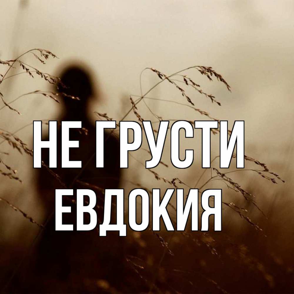 Открытка на каждый день с именем, Евдокия Не грусти грусть Прикольная открытка с пожеланием онлайн скачать бесплатно 