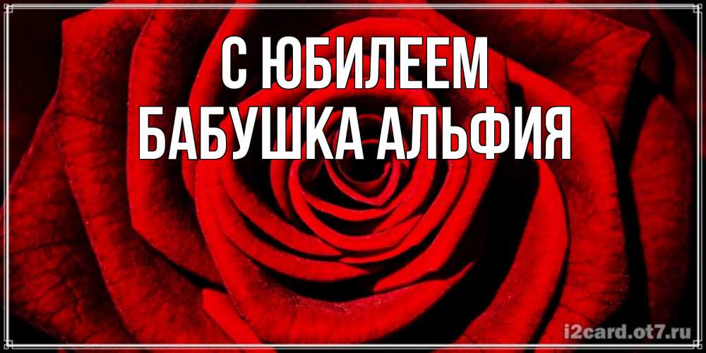 Открытка на каждый день с именем, Бабушка-Альфия С юбилеем алая роза Прикольная открытка с пожеланием онлайн скачать бесплатно 