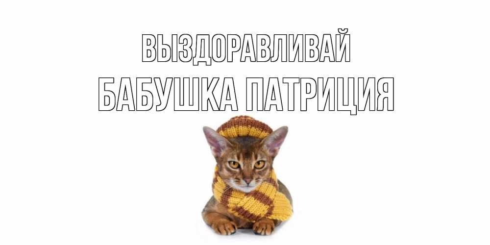 Открытка на каждый день с именем, Бабушка-Патриция Выздоравливай родные не болейте Прикольная открытка с пожеланием онлайн скачать бесплатно 