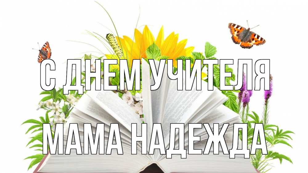 Открытка на каждый день с именем, Мама-Надежда С днем учителя с днем учителя Прикольная открытка с пожеланием онлайн скачать бесплатно 