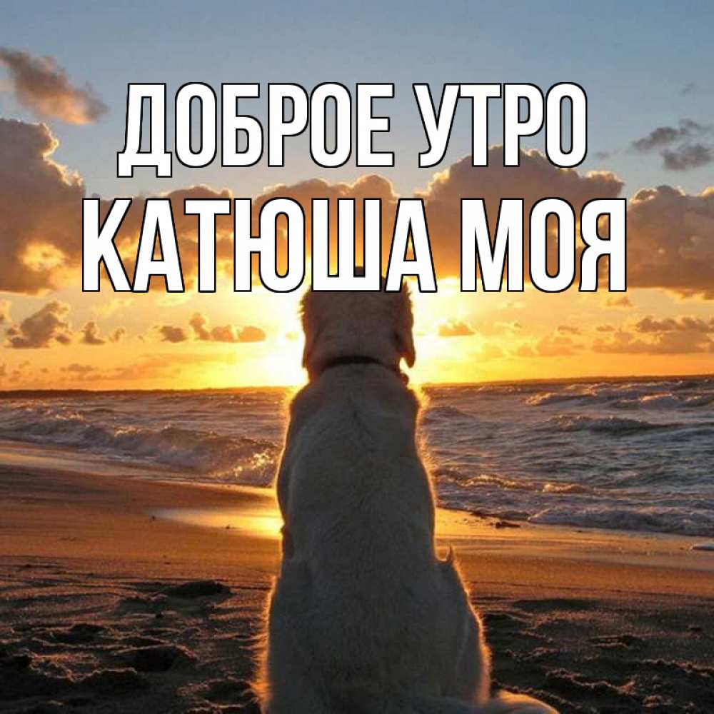 Открытка на каждый день с именем, Катюша-моя Доброе утро восход солнца Прикольная открытка с пожеланием онлайн скачать бесплатно 