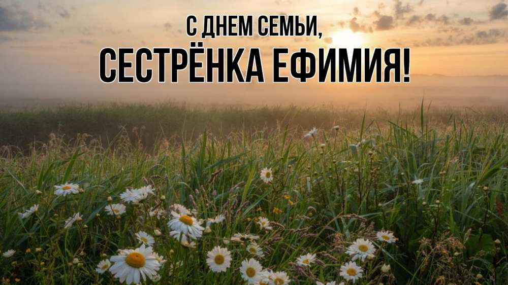 Открытка на каждый день с именем, Сестрёнка-Ефимия С днем семьи с днем семьи Прикольная открытка с пожеланием онлайн скачать бесплатно 