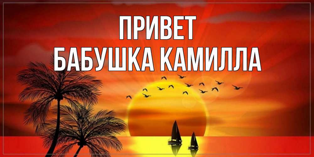 Открытка на каждый день с именем, Бабушка-Камилла Привет привет Прикольная открытка с пожеланием онлайн скачать бесплатно 