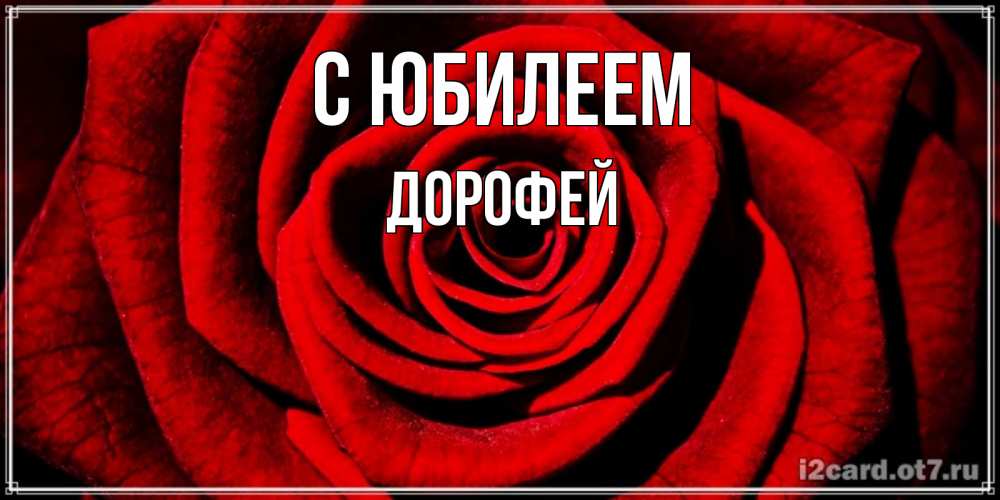 Открытка на каждый день с именем, Дорофей С юбилеем алая роза Прикольная открытка с пожеланием онлайн скачать бесплатно 