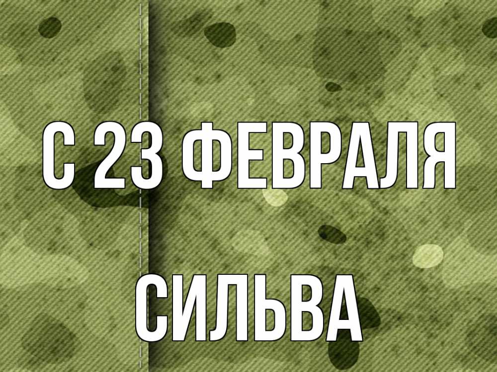 Открытка на каждый день с именем, Сильва С 23 февраля 23 февраля Прикольная открытка с пожеланием онлайн скачать бесплатно 