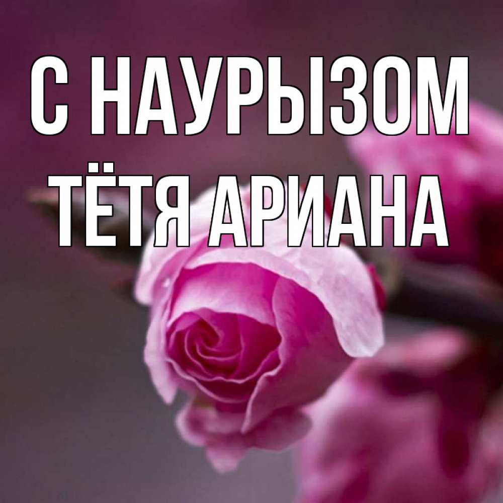 Открытка на каждый день с именем, Тётя-Ариана С наурызом весна Прикольная открытка с пожеланием онлайн скачать бесплатно 