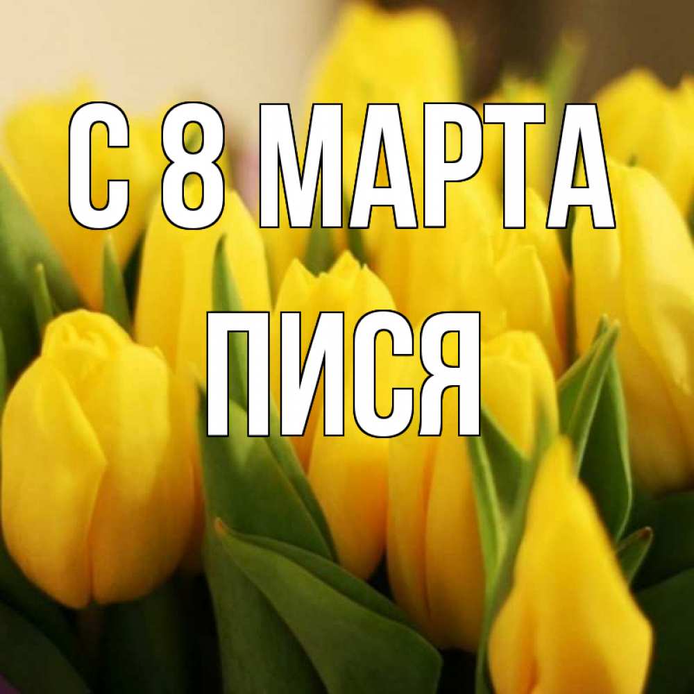 Картинка С 8 МАРТА, Пися
