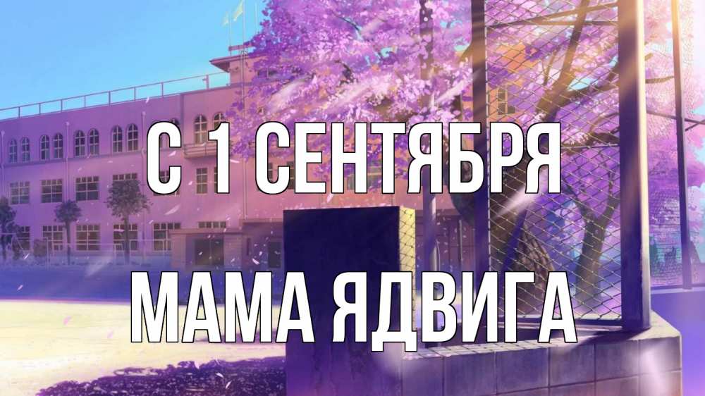 Открытка на каждый день с именем, Мама-Ядвига С 1 сентября 1 сентября Прикольная открытка с пожеланием онлайн скачать бесплатно 