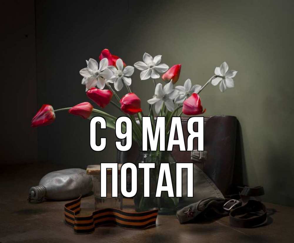 Открытка на каждый день с именем, Потап С 9 мая 9 мая Прикольная открытка с пожеланием онлайн скачать бесплатно 