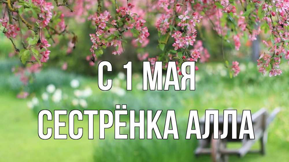Открытка на каждый день с именем, Сестрёнка-Алла С 1 мая С 1 мая Прикольная открытка с пожеланием онлайн скачать бесплатно 
