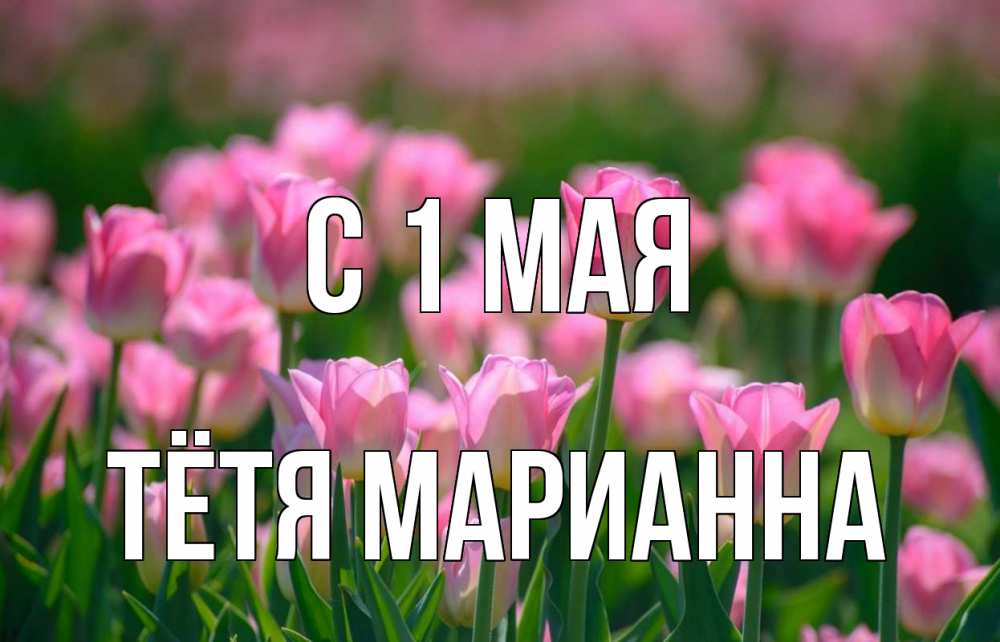 Открытка на каждый день с именем, Тётя-Марианна С 1 мая С 1 мая Прикольная открытка с пожеланием онлайн скачать бесплатно 
