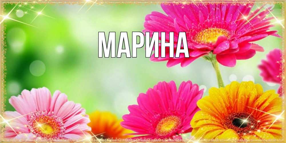 Открытка на каждый день с именем, Марина Главная цветочки для любимой женщины Прикольная открытка с пожеланием онлайн скачать бесплатно 