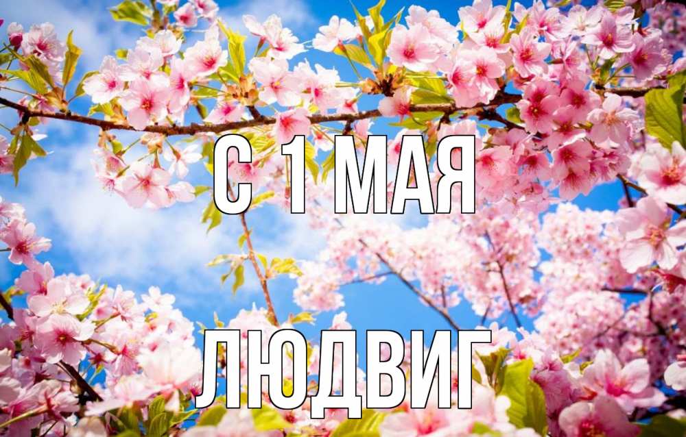 Открытка на каждый день с именем, Людвиг С 1 мая С 1 мая Прикольная открытка с пожеланием онлайн скачать бесплатно 
