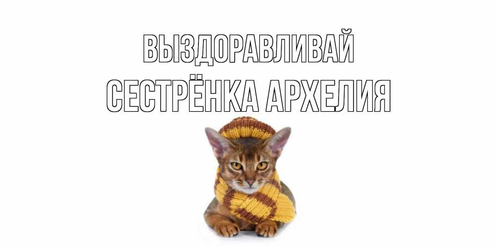 Открытка на каждый день с именем, Сестрёнка-Архелия Выздоравливай родные не болейте Прикольная открытка с пожеланием онлайн скачать бесплатно 