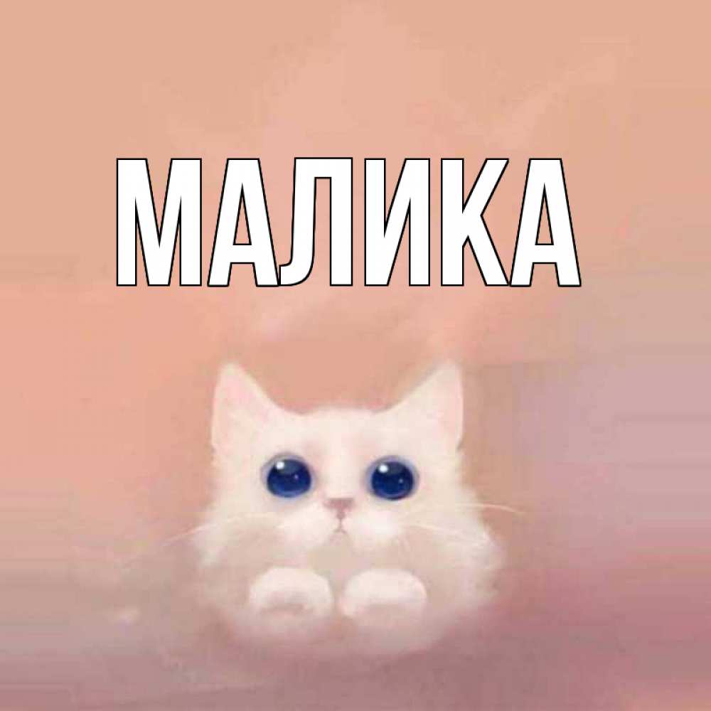 Открытка на каждый день с именем, Малика Главная на розовом фоне Прикольная открытка с пожеланием онлайн скачать бесплатно 