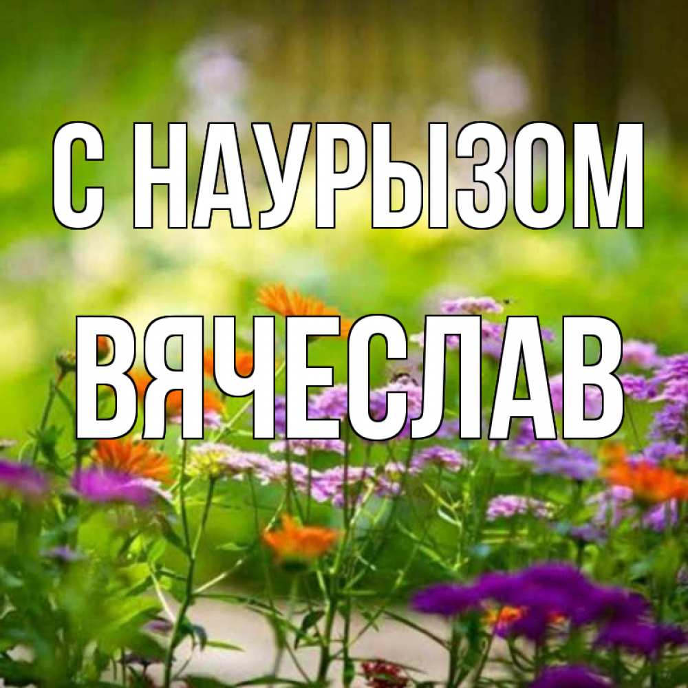 Открытка на каждый день с именем, Вячеслав С наурызом цветы Прикольная открытка с пожеланием онлайн скачать бесплатно 