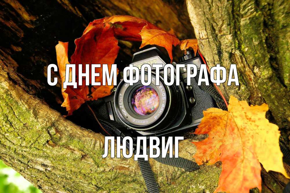 Открытка на каждый день с именем, Людвиг С днем фотографа с днем фотографа 1 Прикольная открытка с пожеланием онлайн скачать бесплатно 