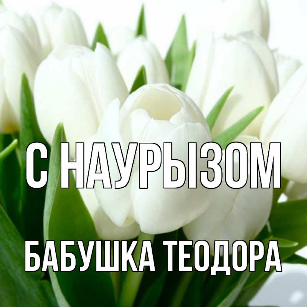 Открытка на каждый день с именем, Бабушка-Теодора С наурызом цветы Прикольная открытка с пожеланием онлайн скачать бесплатно 