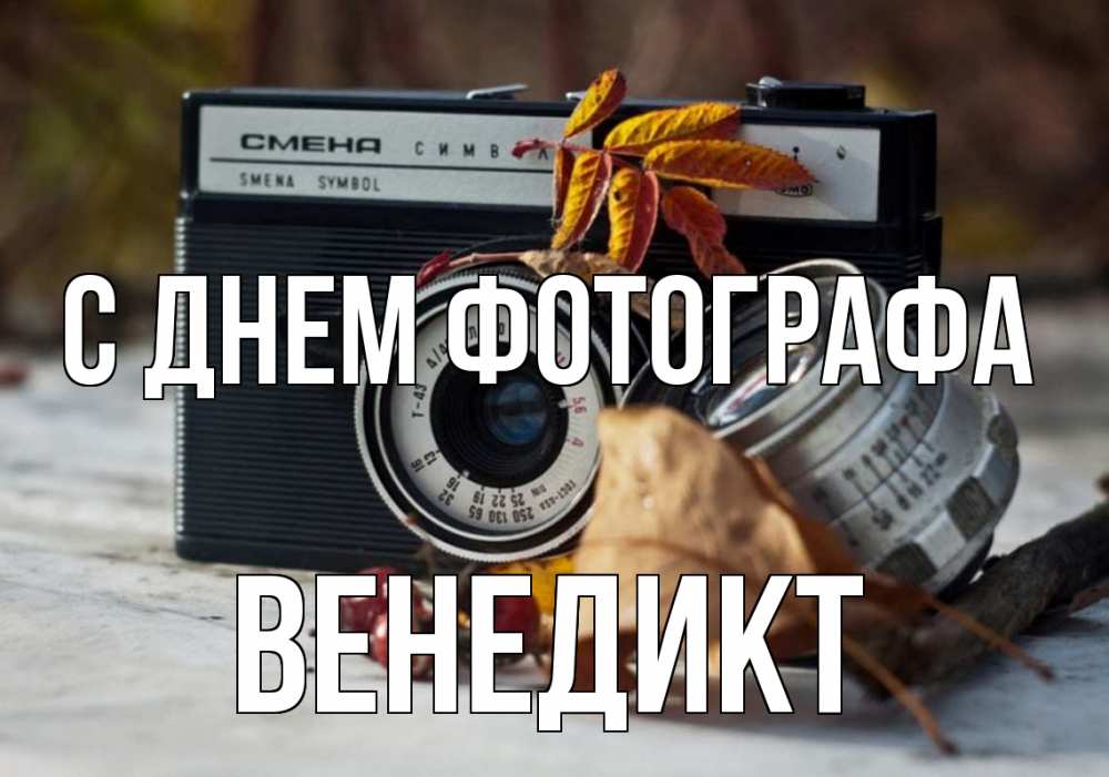 Открытка на каждый день с именем, Венедикт С днем фотографа с днем фотографа Прикольная открытка с пожеланием онлайн скачать бесплатно 