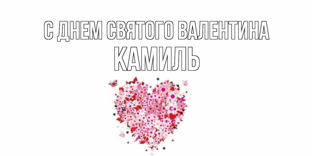 Открытка на каждый день с именем, Камиль С днем Святого Валентина день всех влюбленных пора дарить валентинку девушке Прикольная открытка с пожеланием онлайн скачать бесплатно 