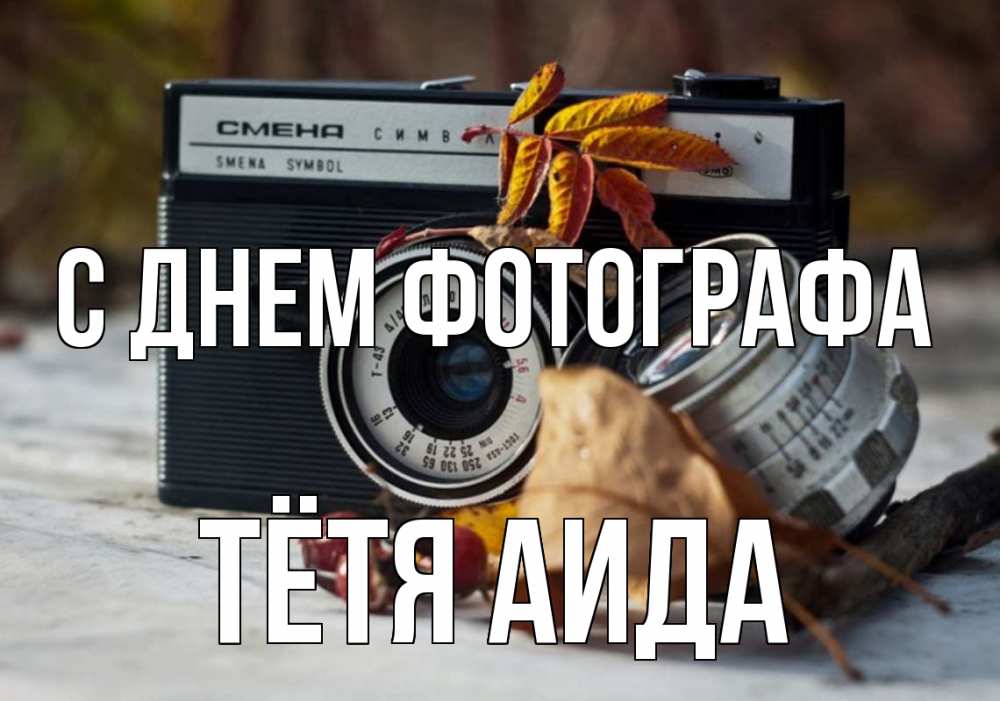 Открытка на каждый день с именем, Тётя-Аида С днем фотографа с днем фотографа Прикольная открытка с пожеланием онлайн скачать бесплатно 