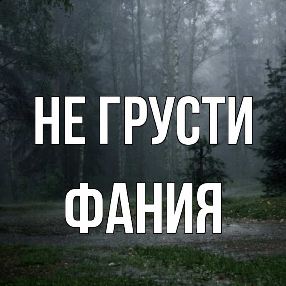 Открытка на каждый день с именем, Фания Не грусти осень Прикольная открытка с пожеланием онлайн скачать бесплатно 
