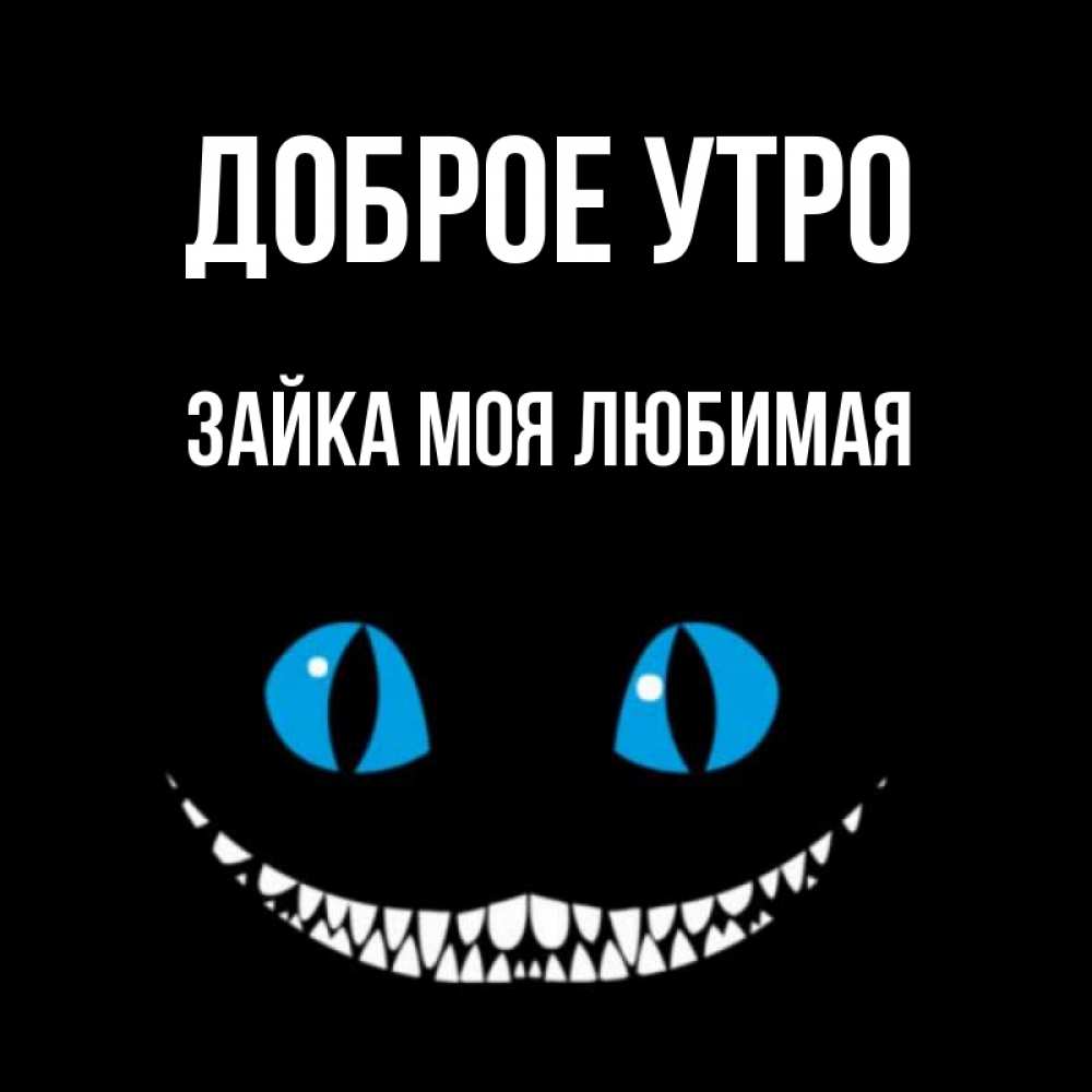 Открытка на каждый день с именем, зайка-моя-любимая Доброе утро голубые глаза и зубки Прикольная открытка с пожеланием онлайн скачать бесплатно 