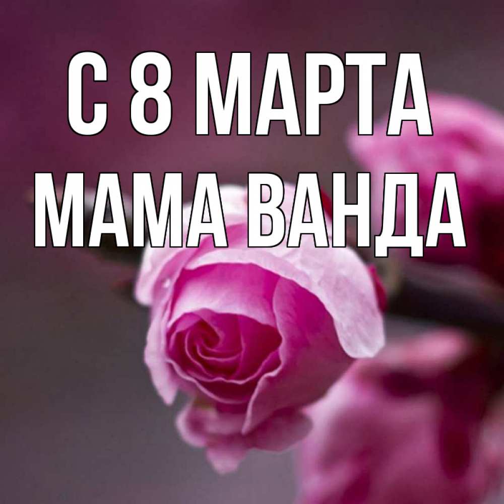 Открытка на каждый день с именем, Мама-Ванда С 8 МАРТА весна Прикольная открытка с пожеланием онлайн скачать бесплатно 