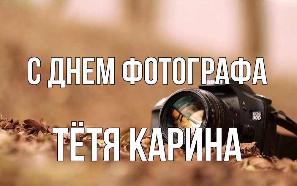 Открытка на каждый день с именем, Тётя-Карина С днем фотографа с днем фотографа Прикольная открытка с пожеланием онлайн скачать бесплатно 