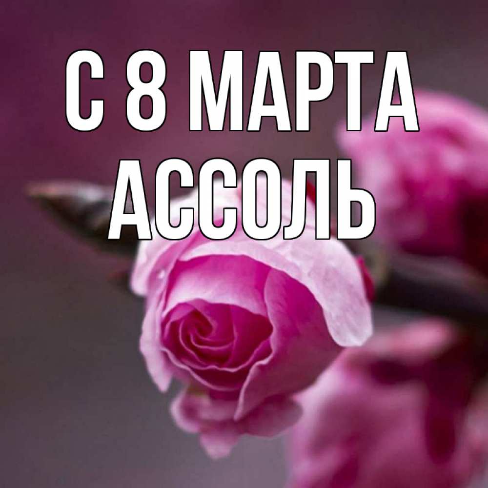 Открытка на каждый день с именем, Ассоль С 8 МАРТА весна Прикольная открытка с пожеланием онлайн скачать бесплатно 