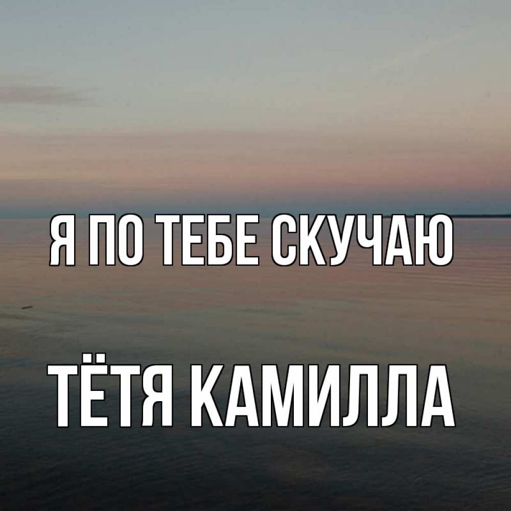 Открытка на каждый день с именем, Тётя-Камилла Я по тебе скучаю пусто Прикольная открытка с пожеланием онлайн скачать бесплатно 