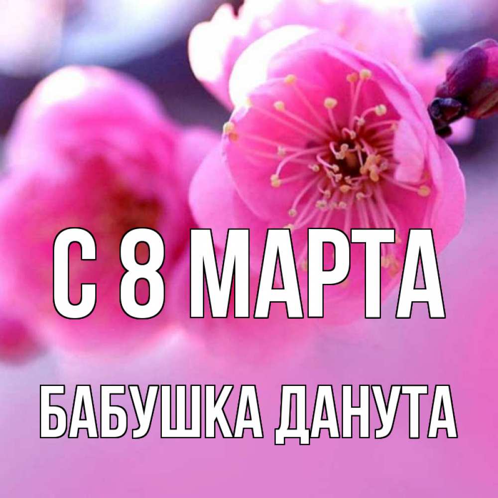 Открытка на каждый день с именем, Бабушка-Данута С 8 МАРТА международный женский день Прикольная открытка с пожеланием онлайн скачать бесплатно 