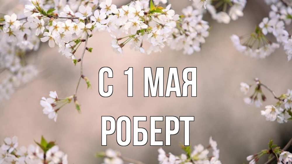 Открытка на каждый день с именем, Роберт С 1 мая С 1 мая Прикольная открытка с пожеланием онлайн скачать бесплатно 