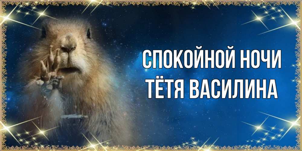 Открытка на каждый день с именем, Тётя-Василина Спокойной ночи спокойной ночи сладких снов Прикольная открытка с пожеланием онлайн скачать бесплатно 