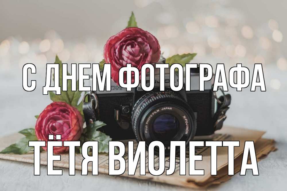Открытка на каждый день с именем, Тётя-Виолетта С днем фотографа с днем фотографа Прикольная открытка с пожеланием онлайн скачать бесплатно 