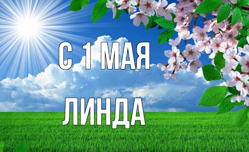 Открытка на каждый день с именем, Линда С 1 мая С 1 мая Прикольная открытка с пожеланием онлайн скачать бесплатно 
