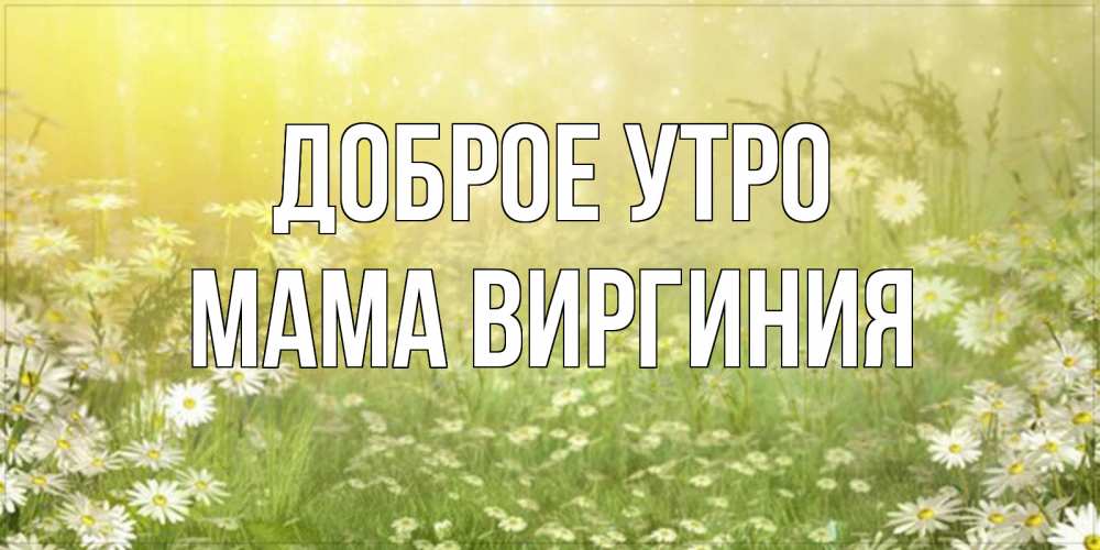 Открытка на каждый день с именем, Мама-Виргиния Доброе утро доброе утро Прикольная открытка с пожеланием онлайн скачать бесплатно 
