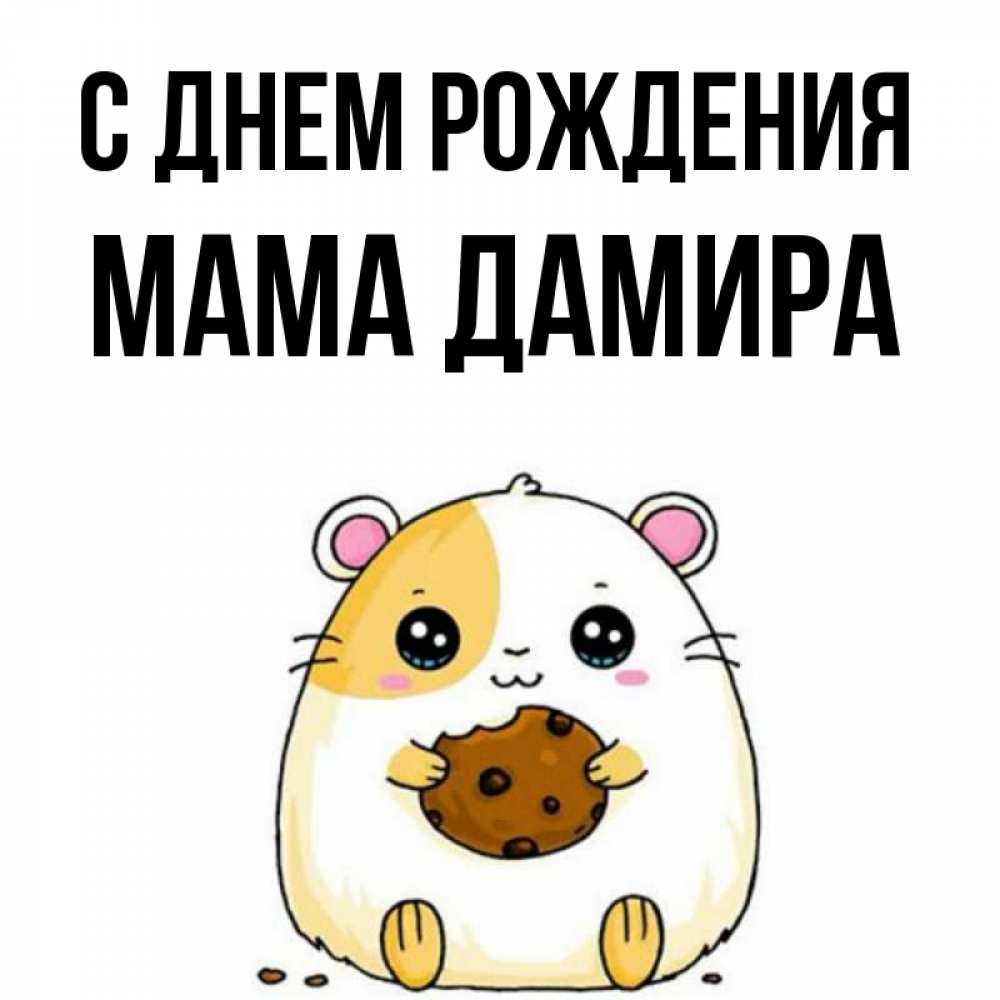 Открытка на каждый день с именем, Мама-Дамира С днем рождения с днюхой Прикольная открытка с пожеланием онлайн скачать бесплатно 