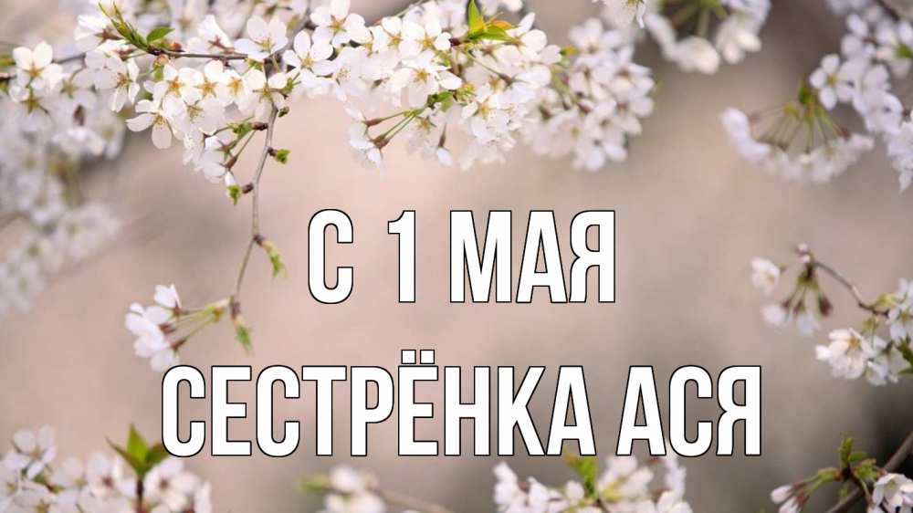 Открытка на каждый день с именем, Сестрёнка-Ася С 1 мая С 1 мая Прикольная открытка с пожеланием онлайн скачать бесплатно 