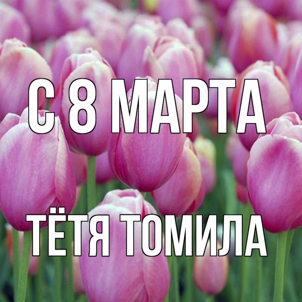 Открытка на каждый день с именем, Тётя-Томила С 8 марта на международный женский день 3 Прикольная открытка с пожеланием онлайн скачать бесплатно 