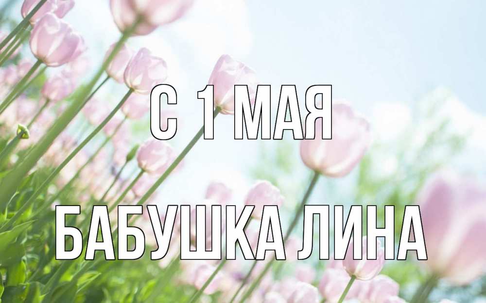 Открытка на каждый день с именем, Бабушка-Лина С 1 мая С 1 мая Прикольная открытка с пожеланием онлайн скачать бесплатно 