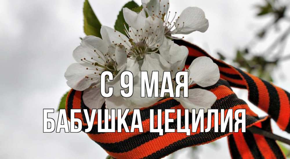 Открытка на каждый день с именем, Бабушка-Цецилия С 9 мая 9 мая Прикольная открытка с пожеланием онлайн скачать бесплатно 