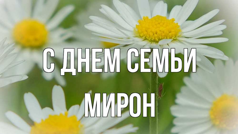 Открытка на каждый день с именем, Мирон С днем семьи с днем семьи  1 Прикольная открытка с пожеланием онлайн скачать бесплатно 