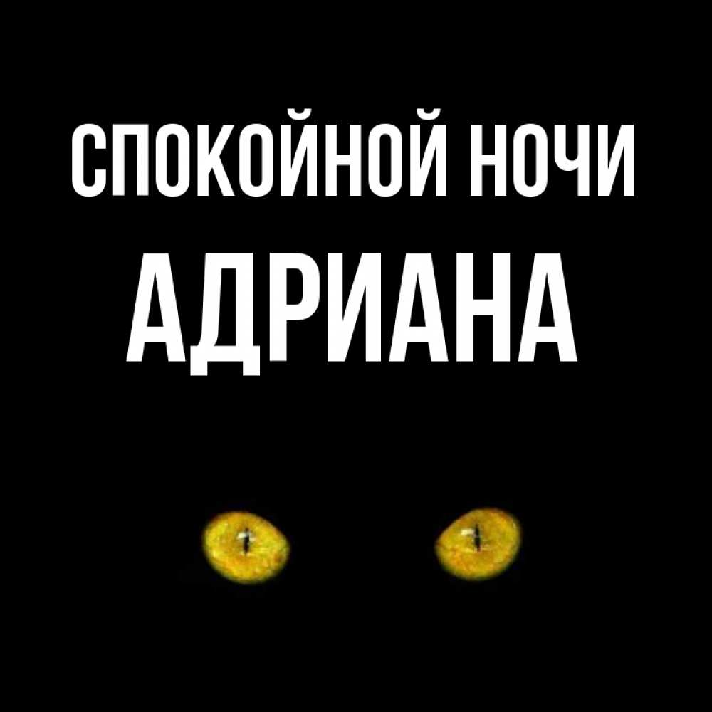 Открытка на каждый день с именем, Адриана Спокойной ночи сладких снов бесстрашный мой дружочек Прикольная открытка с пожеланием онлайн скачать бесплатно 